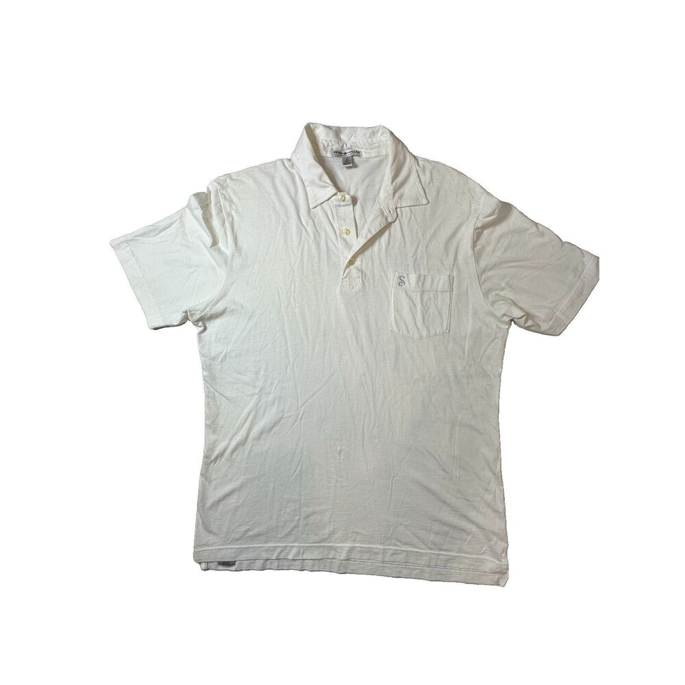 Peter Millar Seaside Wash Polo Mens Cream Shirt Size Medium
